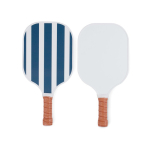 Juego de pickleball con raquetas de madera y pelota para jugar color azul marino segunda vista