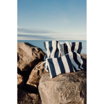 Bolsa de playa de algodón reciclado con correas y asas 390 g/m² color azul marino