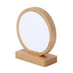 Placa conmemorativa de bambú en forma circular con doble imán segunda vista
