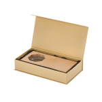 Placa trofeo octagonal de madera y cristal para reconocimientos tercera vista