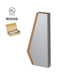 Placa trofeo con base de madera y frontal de aluminio reciclado