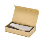 Placa trofeo con base de madera y frontal de aluminio reciclado cuarta vista