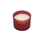 Vela aromática en tarro de cristal con tres mechas en varios aromas
