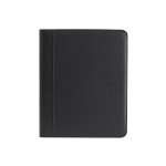 Carpeta A4 con cremallera y compartimentos en piel sintética color negro primera vista