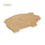 Tabla de cocina de bambú con diseño de cerdito y colgador