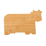 Tabla de cocina de bambú con diseño compacto en forma de vaca color natural primera vista