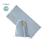 Mochila de cuerdas con pareo plegable en algodón reciclado 170g/m²
