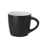 Taza de cerámica con acabado negro mate e interior de color 350ml color blanco primera vista