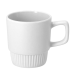 Taza de cerámica para sublimación con base biselada 300ml color blanco primera vista