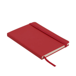 Libreta con tapa de cuero sintético y cierre elástico hojas a rayas A5 segunda vista