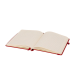 Libreta con tapa de cuero sintético y cierre elástico hojas a rayas A5 tercera vista