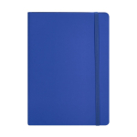 Libreta con tapa flexible de piel sintética reciclada hojas a rayas A5 color azul primera vista