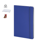 Libreta con tapa flexible de piel sintética reciclada hojas a rayas A5