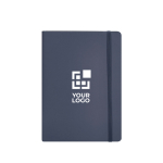 Libreta con tapa flexible de piel sintética reciclada hojas a rayas A5 vista principal