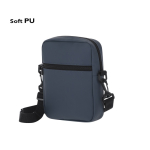 Bandolera de piel sintética con doble cremallera y acolchado