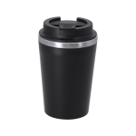 Vaso térmico para llevar de acero inoxidable con tapa hermética 350ml color negro primera vista