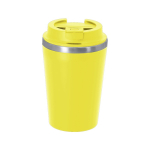 Vaso térmico para llevar de acero inoxidable con tapa hermética 350ml color amarillo primera vista