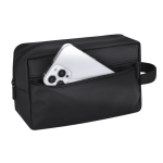 Neceser multiusos con asa de mano en piel sintética y bolsillo frontal tercera vista