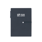 Bloc de notas con hojas para apuntes, notas adhesivas y bolígrafo A6 vista principal