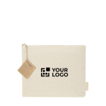 Neceser térmico de algodón reciclado natural con cremallera 170g/m² vista principal