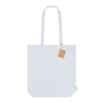 Bolsa de algodón orgánico con fuelle y asas reforzadas 270g/m² color blanco primera vista
