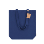 Bolsa de algodón orgánico con fuelle y asas reforzadas 270g/m² cuarta vista