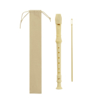 Flauta desmontable en 3 partes de plástico con funda non-woven color natural primera vista