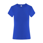 Camiseta para mujer hecha de algodón manga corta 150g/m² color azul primera vista