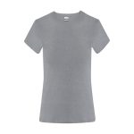 Camiseta para mujer hecha de algodón manga corta 150g/m² color gris primera vista