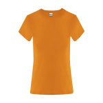 Camiseta para mujer hecha de algodón manga corta 150g/m² color naranja primera vista