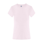 Camiseta para mujer hecha de algodón manga corta 150g/m² color rosa primera vista