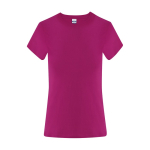 Camiseta para mujer hecha de algodón manga corta 150g/m² color fucsia primera vista