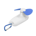 Ventilador portátil con linterna LED y mosquetón de transporte tercera vista