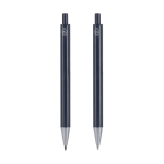 Set escritura con lápiz y bolígrafo de aluminio reciclado tinta azul séptima vista