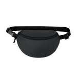 Riñonera de piel sintética con cremallera y cinta ajustable color negro primera vista