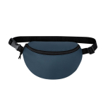 Riñonera de piel sintética con cremallera y cinta ajustable color azul marino primera vista