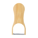 Pelador y abridor 2 en 1 de bambú y acero inoxidable para personalizar tercera vista