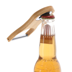 Pelador y abridor 2 en 1 de bambú y acero inoxidable para personalizar cuarta vista