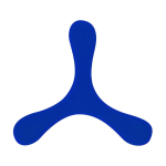 Frisbee original de 3 palas flexible y ligero en goma suave color azul primera vista