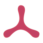 Frisbee original de 3 palas flexible y ligero en goma suave color rojo primera vista