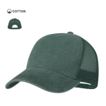 Gorra 5 paneles efecto lavado con malla transpirable ajustable