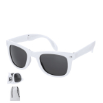 Gafas de sol plegables con protección UV400 y funda color blanco primera vista