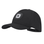 Gorra 5 paneles de poliéster con linterna de 4 LEDs extraíble 200mAh color negro primera vista