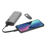 Cable de carga y datos USB-C 60W con mosquetón plástico tercera vista