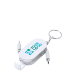 Cable cargador llavero retráctil con soporte para móvil 60W vista principal