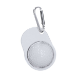 Llavero con mosquetón y diseño gorra de golf con pelota color blanco primera vista