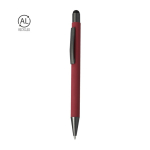 Bolígrafo puntero pulsador de aluminio reciclado tinta azul