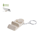 Llavero soporte de caña de trigo con moneda para carro