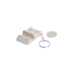 Llavero soporte de caña de trigo con moneda para carro cuarta vista