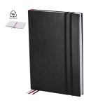 Libreta de tapa rígida con 3 marcapáginas y hojas a rayas A5